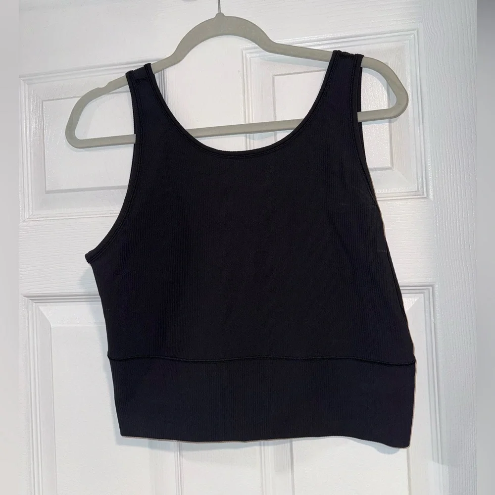 Lululemon Black Ribbed Top - Picture 1 of 3